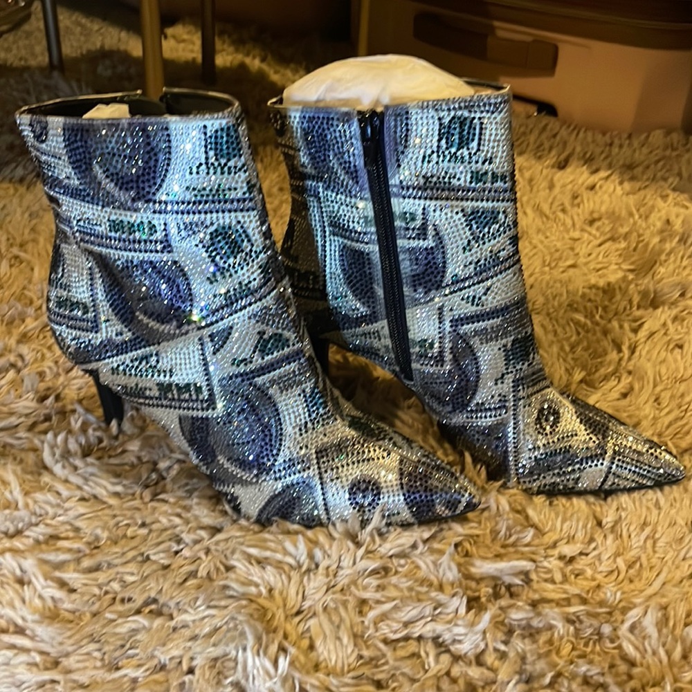 100$ Bill Ankle Booties